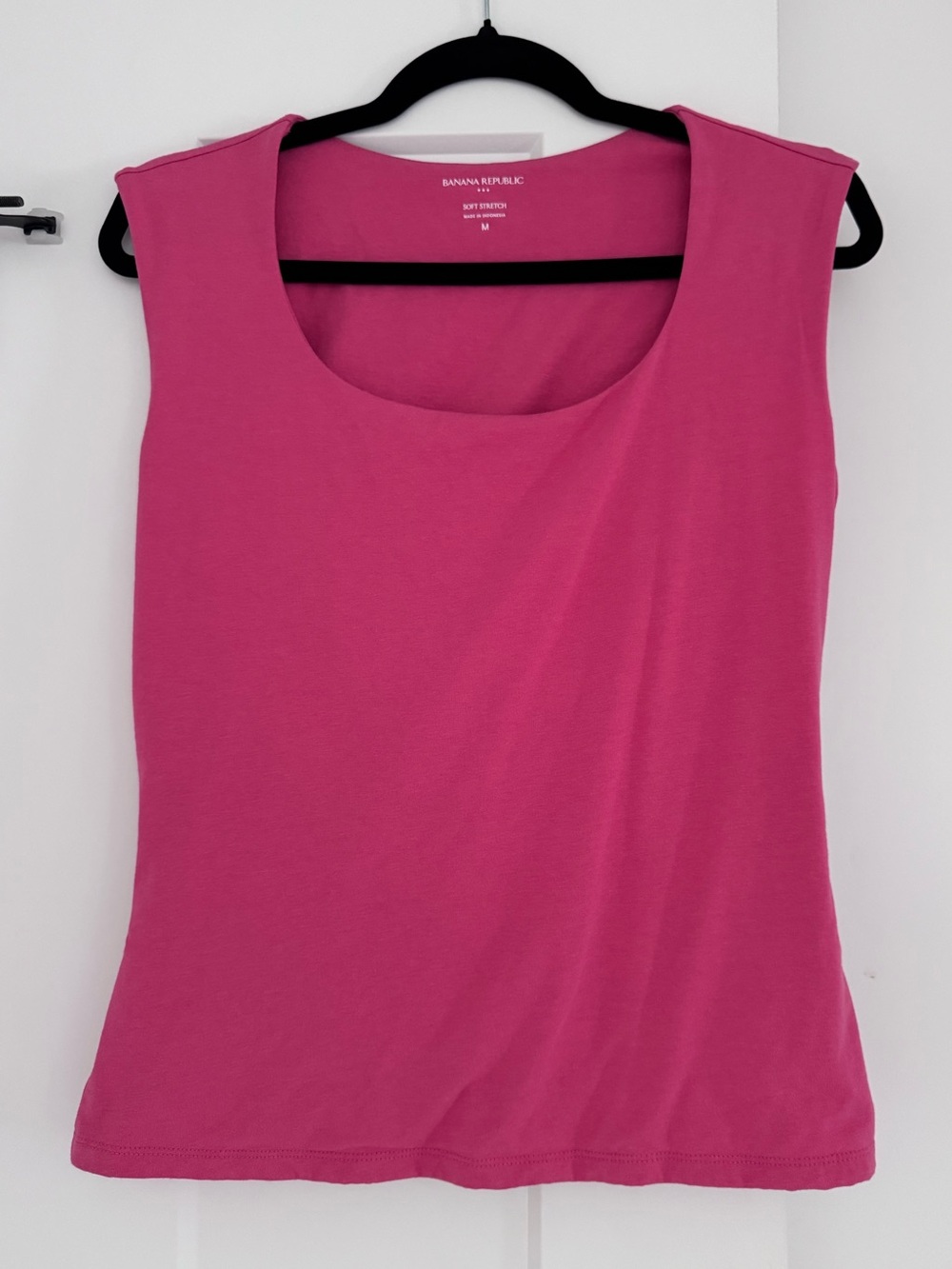 Banana Republic Scoop-Neck Soft Stretch Top in raspberry
